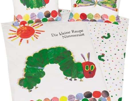 Die kleine Raupe Nimmersatt   Bettwäsche   Renforcé   40 x 60   100 x 135 cm