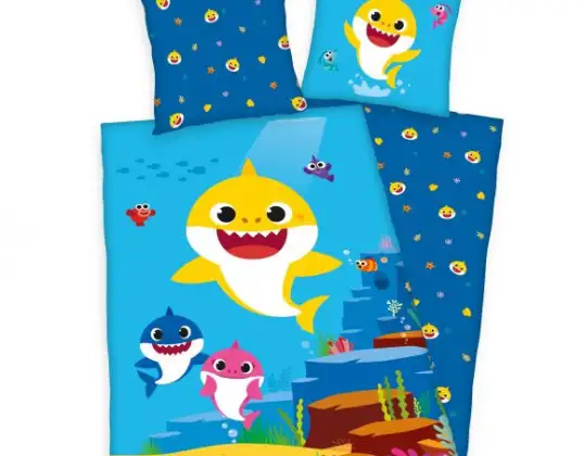 Baby Shark   Bettwäsche   Renforcé   80 x 80 / 135 x 200 cm