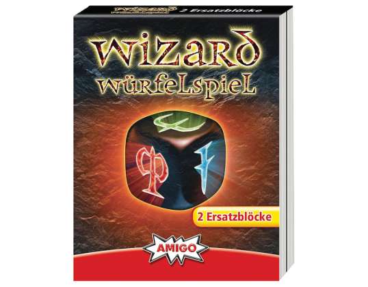 Amigo 01958 Wizard joc de zaruri blocuri de înlocuire 2 buc