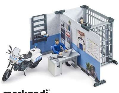 Brother 62732 bworld Set Police Station with Police Motorcycle