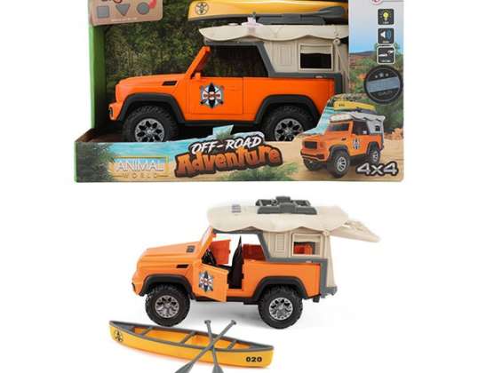 Toi Toys 20854A ANIMAL WORLD Offroad Adventure Set con auto e canoa