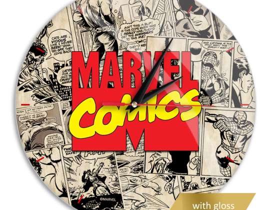 Ρολόι Τοίχου με γυαλιστερό Marvel 001 Marvel Πολύχρωμο