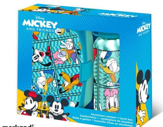 Disney Mickey and Friends Lunch Set: Lunch Box & Water Bottle