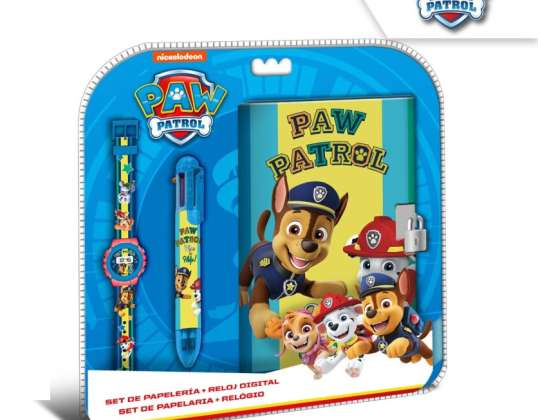 Paw Patrol Set: orologio, diario e penna