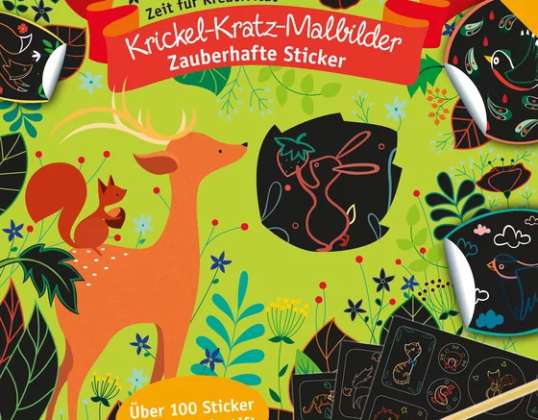 Krickel Scratch Bojanje slike Krickel Scratch Bojanje slike. Očaravajuće naljepnice