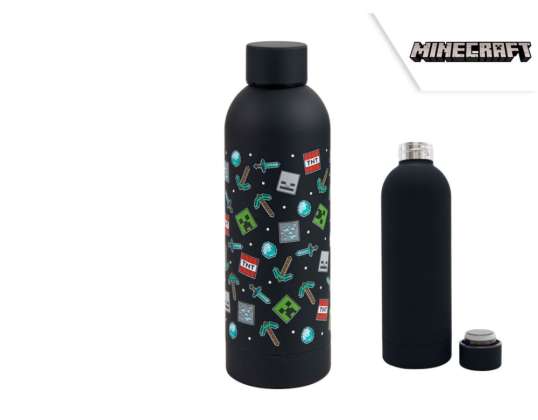 Minecraft Icon AOP Water Bottle negro / Icon AOP Bottle negro