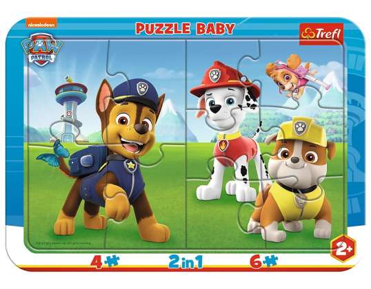 Paw Patrol Puzzle Baby 2in1 4 6 piezas