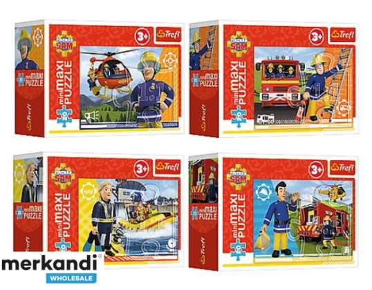 Fireman Sam Mini Maxi Puzzle 20 Pezzi Display