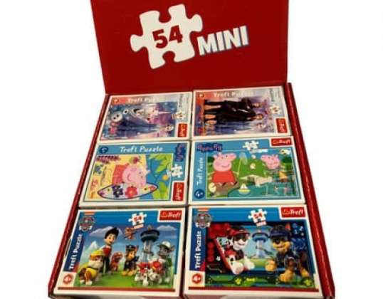 Disney Zamrznutá labka Patrol Peppa Prasiatko Mini Puzzle 54 Teile 3fach displej