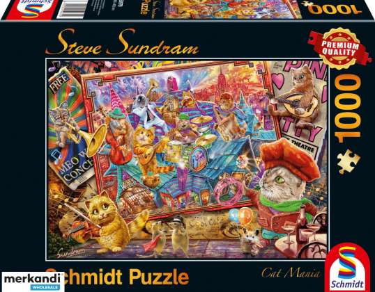 Steve Sundram   Katzenmanie   1000 Teile Puzzle