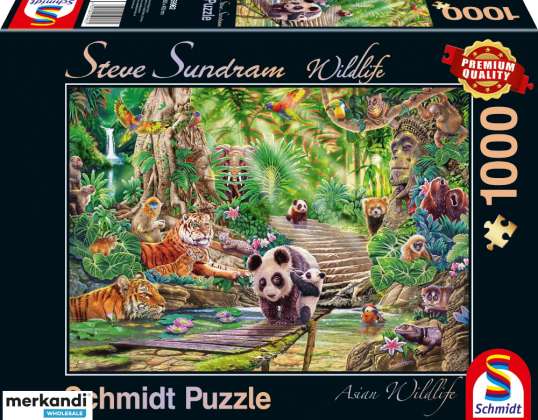 Asiatische Tierwelt   1000 Teile Puzzle