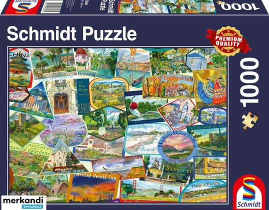 Travel Sticker 1000 Pieces Puzzle