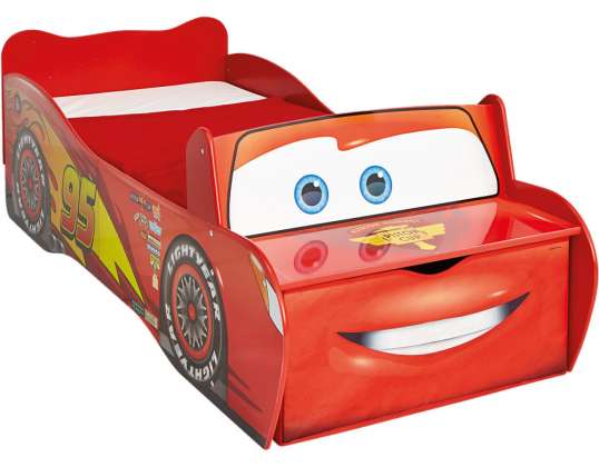 Disney Cars Lightning McQueen Toddler Bed with Storage 