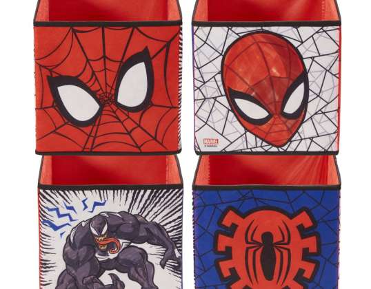 Cajas de Spider Man para que los niños guarden juguetes 