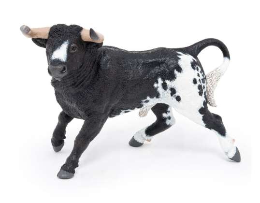 Papo 51184 Beeldje Spaanse Stier Zwart Wit