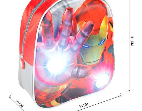 Marvel Avengers   3D Rucksack mit Licht 31cm