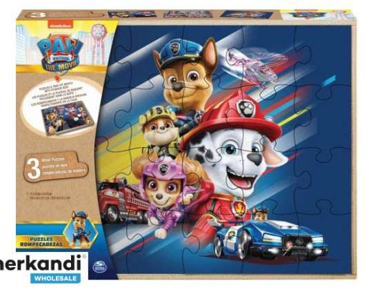 Spin Master 23829 Paw Patrol Wooden Puzzle Set of 3