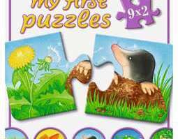 moje pierwsze puzzle Zwierzęta w ogrodzie 9x2 elementy