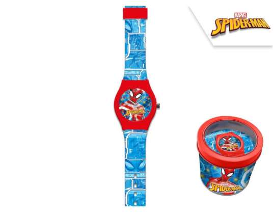 Reloj de pulsera Marvel Spiderman en caja de regalo de metal