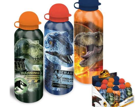 Jurassic World ūdens pudeles displejā 3 reizes asorti