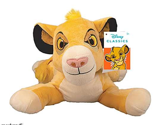 Disney Le Roi Lion: figurine en peluche Simba avec son couché 52cm