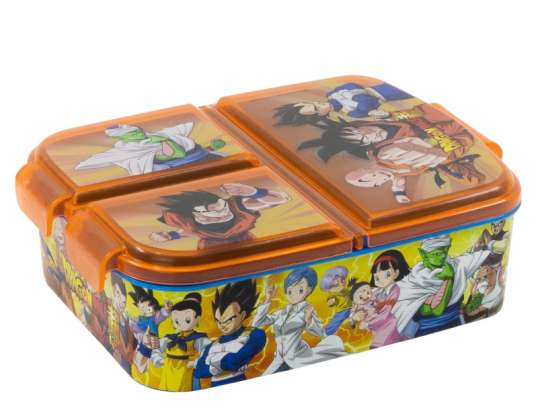Caja de pan Dragon Ball con 3 compartimentos