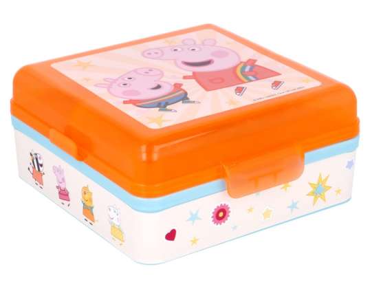 Peppa Pig Square Sandwich Box with Multiple Compartments