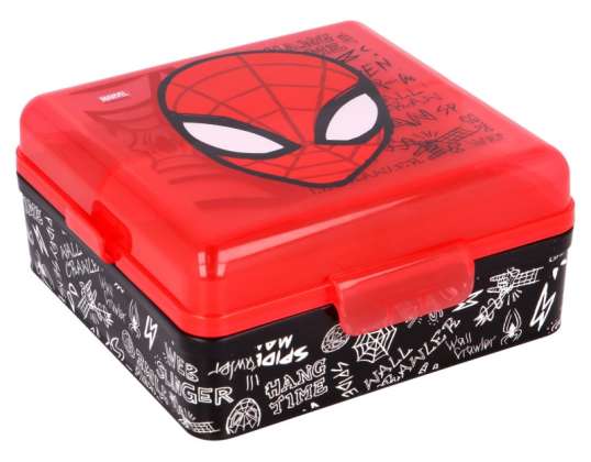 Marvel: Spiderman square sandwich box with multiple compartments