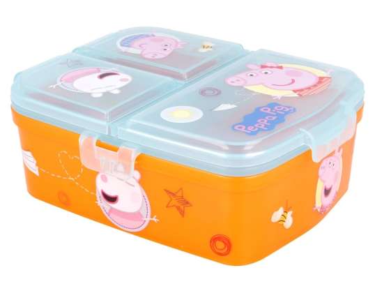 Caixa de pão Peppa Pig / Pig XL com 3 compartimentos