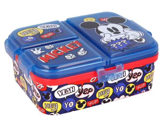 Caja de pan Disney Mickey Mouse XL con 3 compartimentos