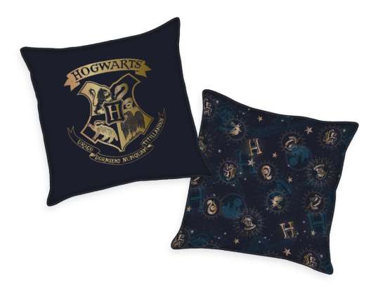 Декоративна възглавничка за Хари Потър със златен принт 40 х 40 см