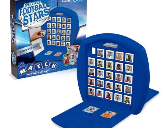 Winning Moves 45933 Match: World Soccer Stars Blue Edition Dice Game