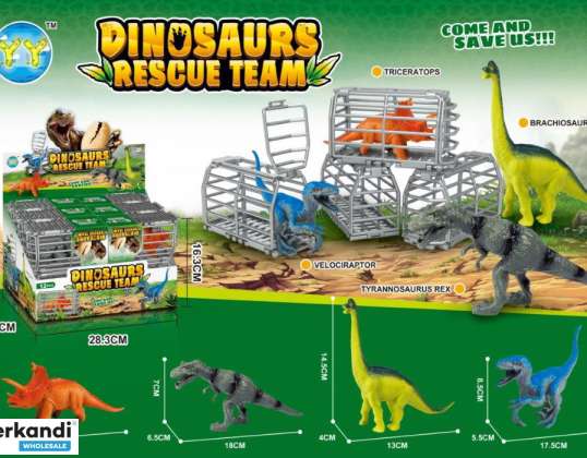 Dinosaurier im Käfig Dinosaurus Rescue Team