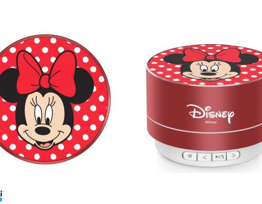 Bærbar trådløs højttaler 3W Disney Minnie Mouse 001 rød