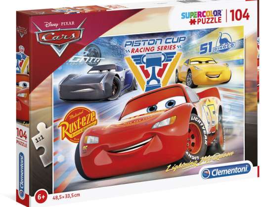 Clementoni 27072 104 Teile Puzzle Supercolor Disney avtomobili 3