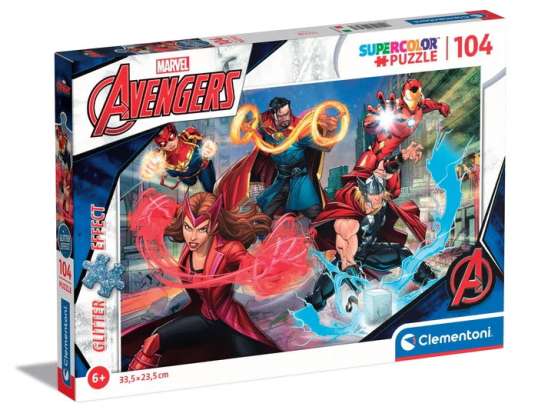 Klementoni 20347 104 Teile Puzzle Glitter Puzzle Marvel Avengers