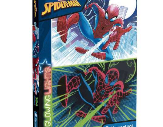 Clementoni 27555   104 Teile Puzzle   Glowing Lights   Spiderman