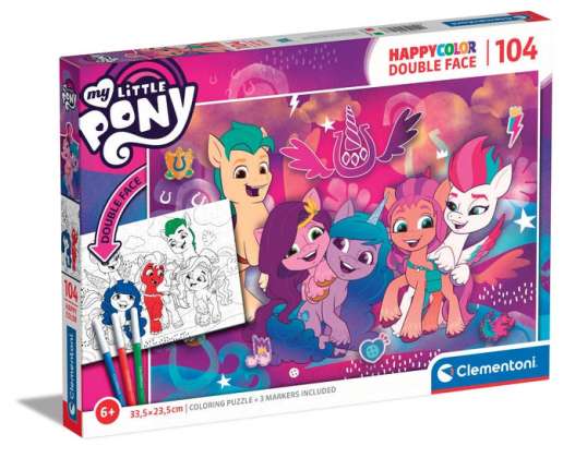 Clementoni 25726 104 Teile Puzzle Happy Color Double Face My little Pony
