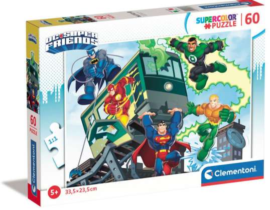 Clementoni 26066 60 Teile Puzzle Supercolor DC Superamigos