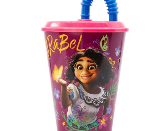 Encanto   Trinkbecher mit Deckel &amp; Strohhalm 430ml