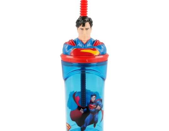 DC Comics: Superman 3D Κούπα Πόσιμου με Καλαμάκι 360ml