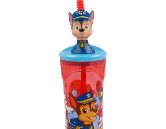 Paw Patrol 3D drinking cup with straw 360ml
