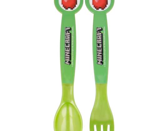 Minecraft 2 piece cutlery set for kids