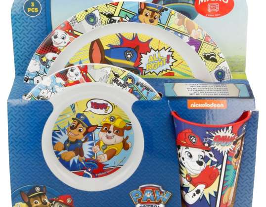 Paw Patrol   3 teiliges Mikro Geschirrset für Kinder