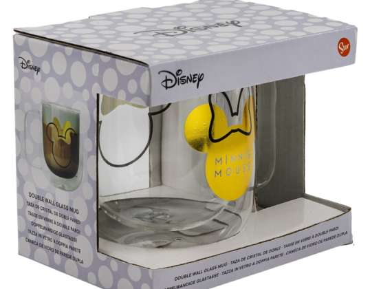 Disney Minnie Mouse vaso vidrio de doble pared 290ml