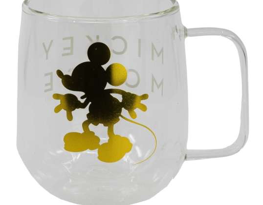 Disney Mickey Mouse çift cidarlı cam kupa 290ml