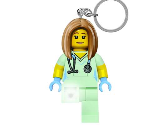 LEGO Classic Nurse Keychain with Flashlight