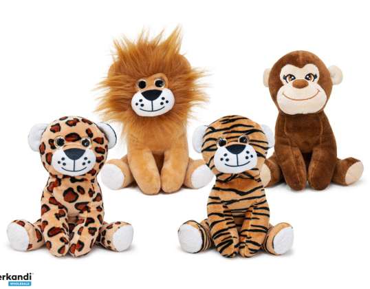 Wild animals plush figure sitting 4 times 27 cm