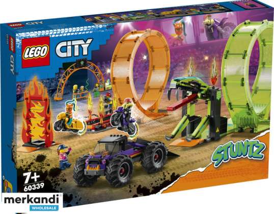 LEGO® 60339 "Pilsētas triku šovs" Dubultā cilpa ar 598 detaļām