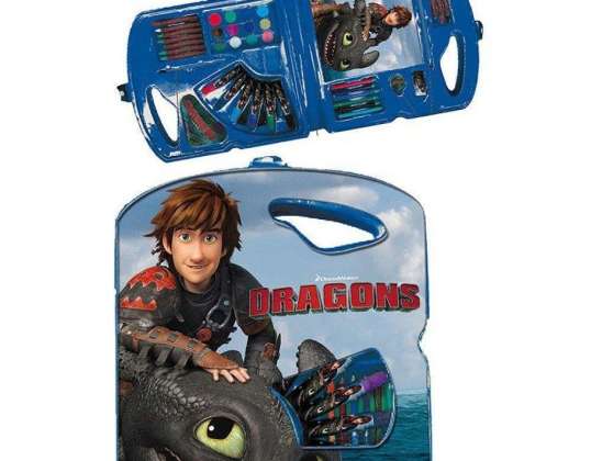 How to Train Your Dragon filled painting bag / painting case 'Dragons Titan' 40 pieces